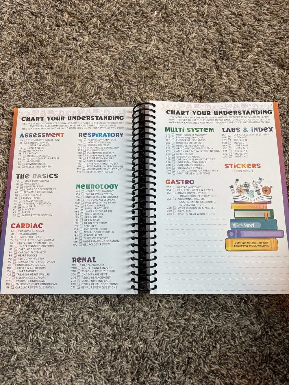 The Nurse Workbook 2.0 - Black with Multicolor Design